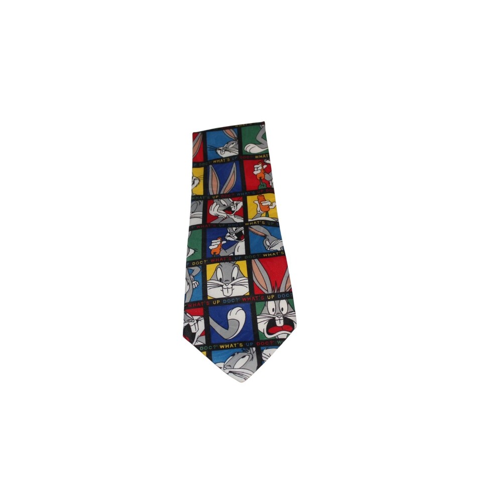 Looney Tunes Tie Bugs Bunny What's Up Doc Balancine Hot Cakes 58 1/4" X 3 3/4"